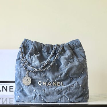 CHANEL 샤넬 22 스몰 데님 핸드백