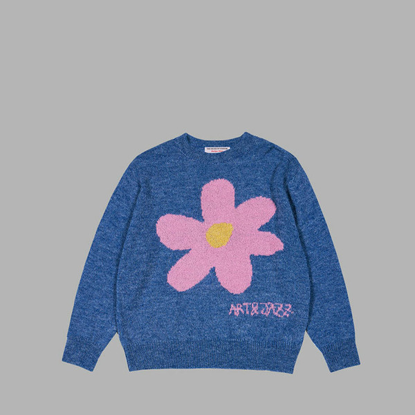 THE MUSEUM VISITOR】 FLOWER JACQUARD SUMMER KNIT (BEIGE