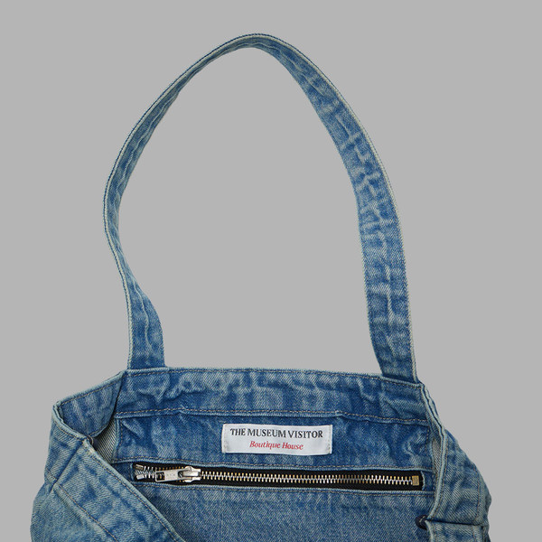 THE MUSEUM VISITOR☆韓国 MUSEUM FASHION WASHED DENIM TOTEBAG