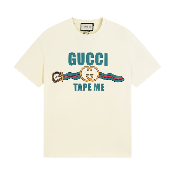 GUCCI 구찌 벨트 로고 티셔츠