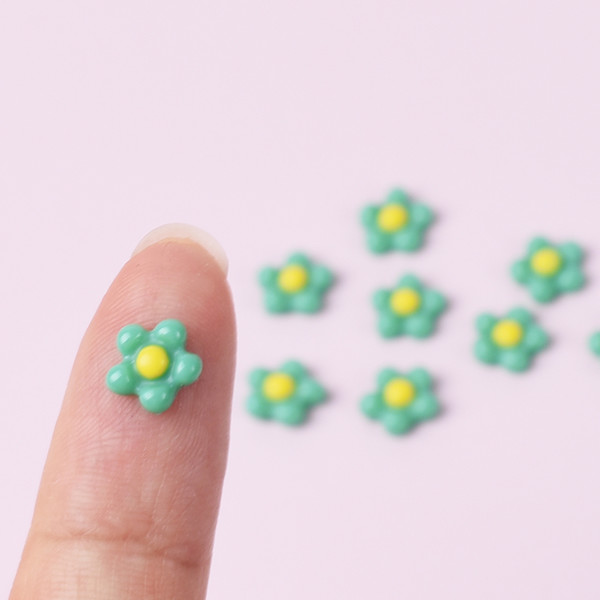 Green Flower Charms [NC41] : ICEGEL