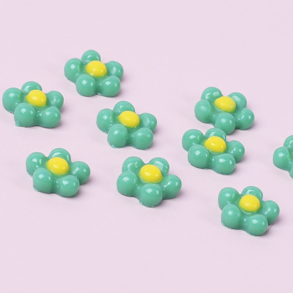 Green Flower Charms [NC41] : ICEGEL