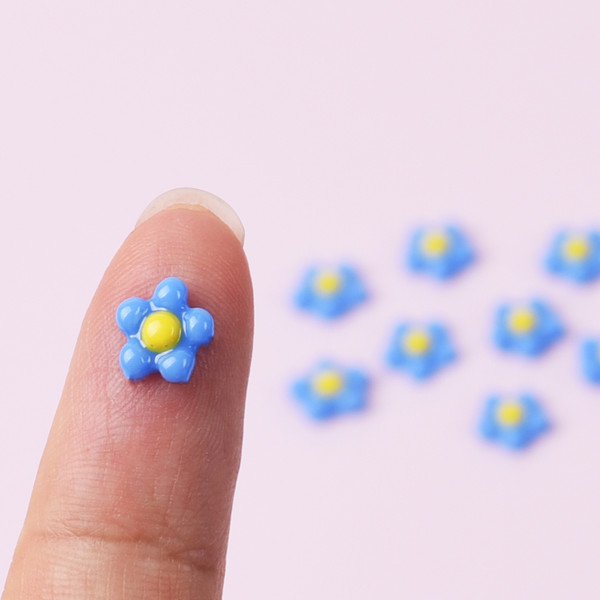 evelyn ラメフリル花柄OP ブルー フラワーノーズ ガチャ (おまけ) Blue Flower Charms [NC42] : ICEGEL