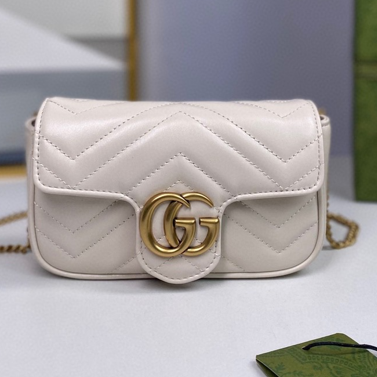 GUCCI 구찌 마몽 마틀라세 슈퍼미니 숄더백