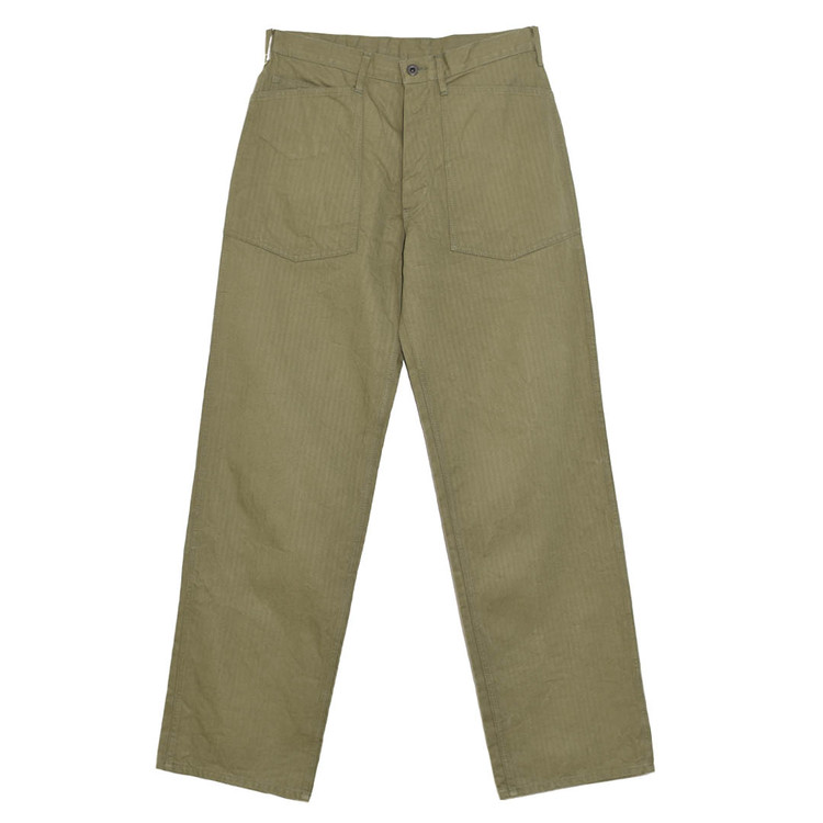 Lot.22230 ] 1940s Herringbone Baker Pants [Olive] : Semi