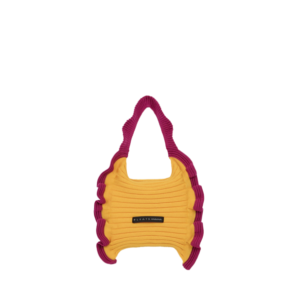 Ruffle Mini Tote Bag Yellow Pink : PLEATSMAMA: Sustainable