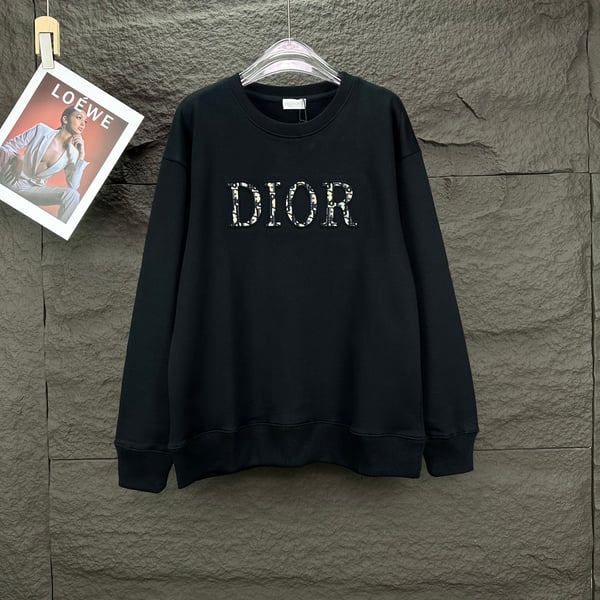 DIOR 디올 레터 커플 스타일 라운드 넥 스웨트셔츠