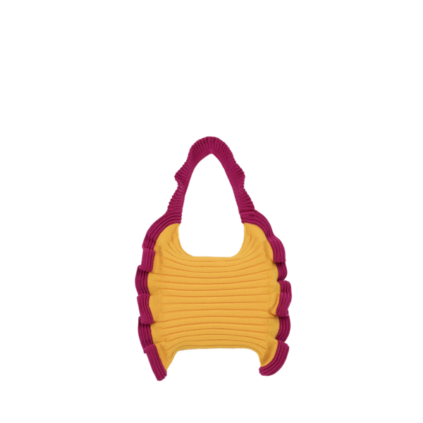 PLEATS MAMA 正規品関税込み RUFFLE MINI TOTE BAG YELLOW PINK Ruffle Mini Tote Bag Yellow Pink : PLEATSMAMA: Sustainable