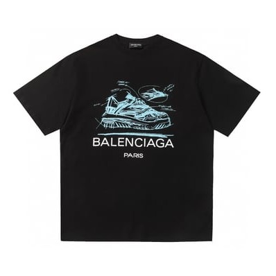 BALENCIAGA 발렌시아가 런 워싱 티셔츠