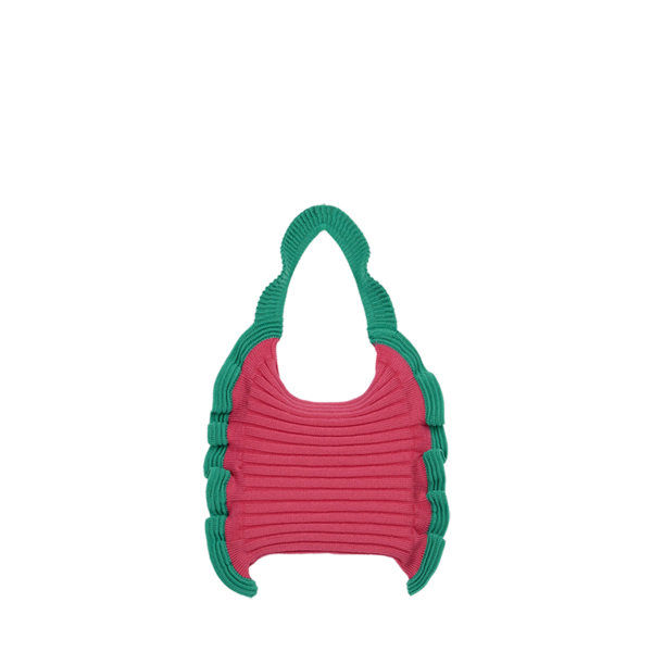 PLEATS MAMA 正規品関税込み RUFFLE MINI TOTE BAG PINK GREEN Ruffle Mini Tote Bag Pink Green : PLEATSMAMA: Sustainable