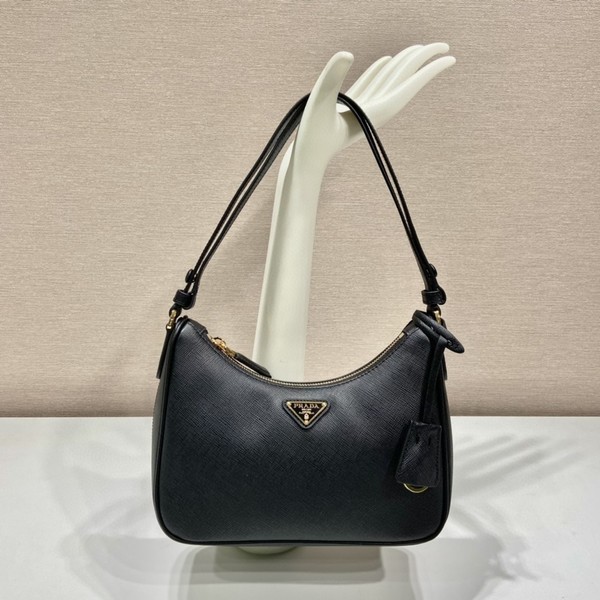 PRADA 프라다 리에디션 사피아노 트리밍 리나일론 호보백