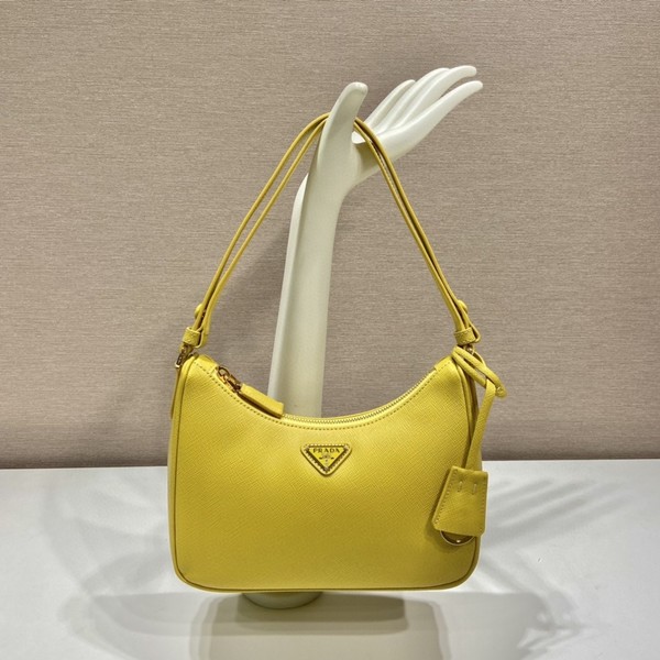 PRADA 프라다 리에디션 사피아노 트리밍 리나일론 호보백