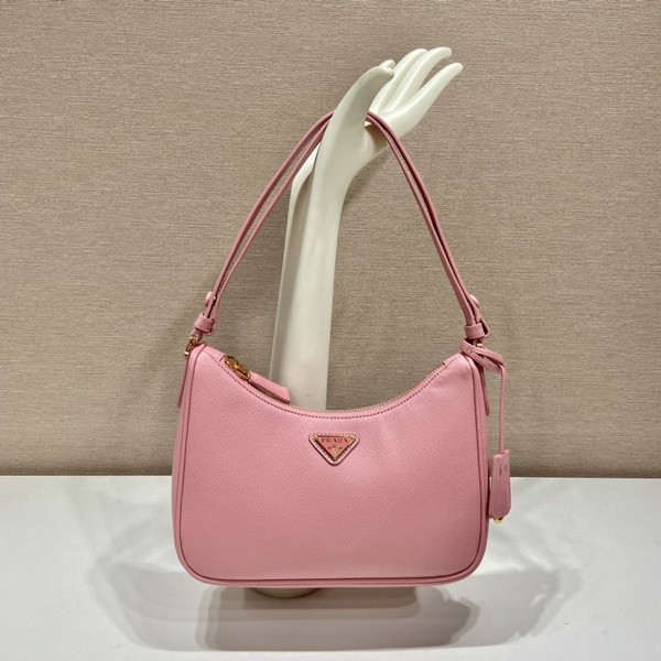 PRADA 프라다 리에디션 사피아노 트리밍 리나일론 호보백