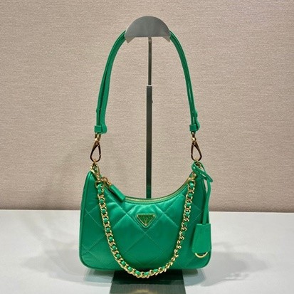 PRADA 프라다 리에디션 사피아노 트리밍 리나일론 호보백