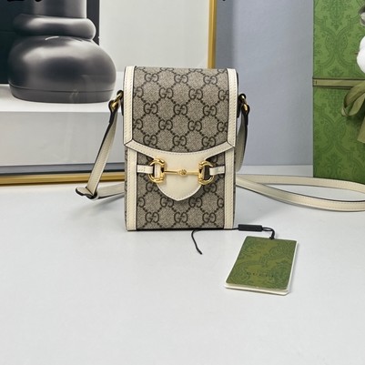 GUCCI 구찌 홀스빗 1955 GG 미니 캔버스 크로스백