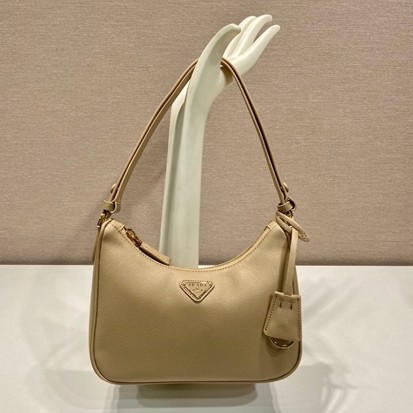 PRADA 프라다 리에디션 사피아노 트리밍 리나일론 호보백