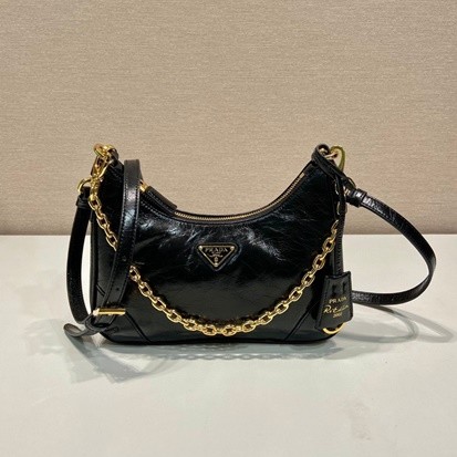PRADA 프라다 리에디션 사피아노 트리밍 리나일론 호보백