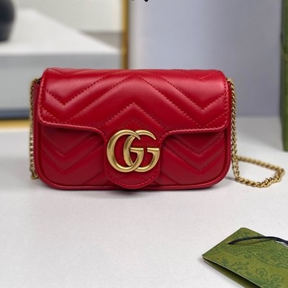 GUCCI 구찌 마몽 마틀라세 슈퍼미니 숄더백