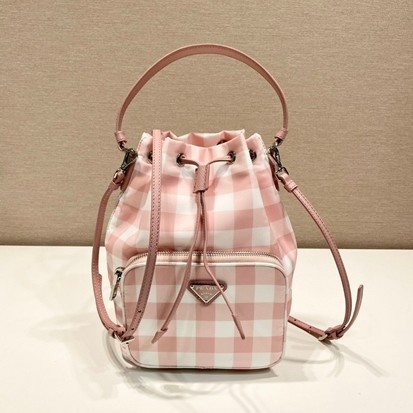 PRADA 프라다 듀엣 리나일론 숄더 버킷백