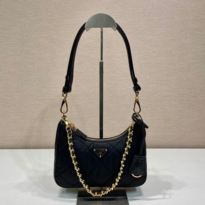 PRADA 프라다 리에디션 사피아노 트리밍 리나일론 호보백