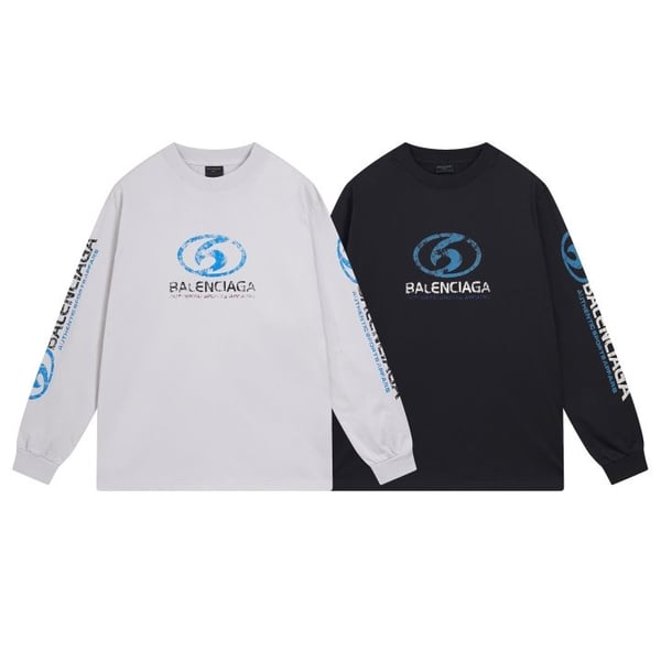 BALENCIAGA 발렌시아가 서퍼 크랙 구제 워싱 롱 슬리브
