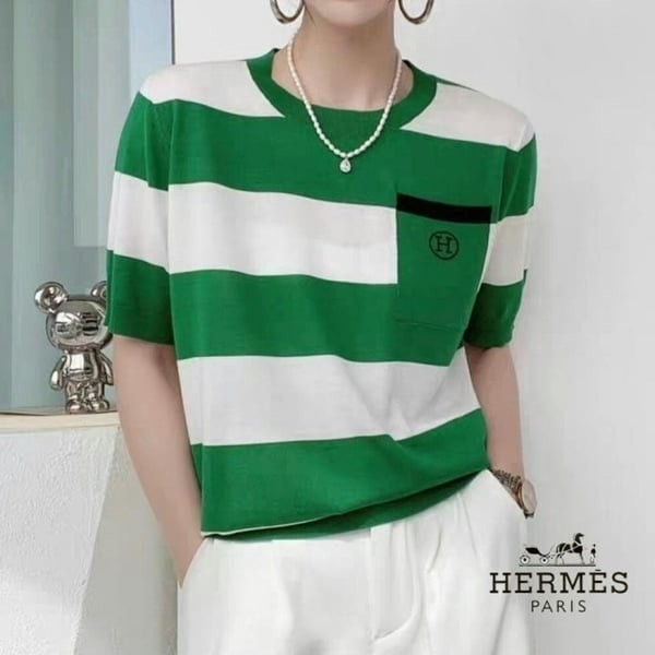 HERMES 에르메스 로고포켓줄니트