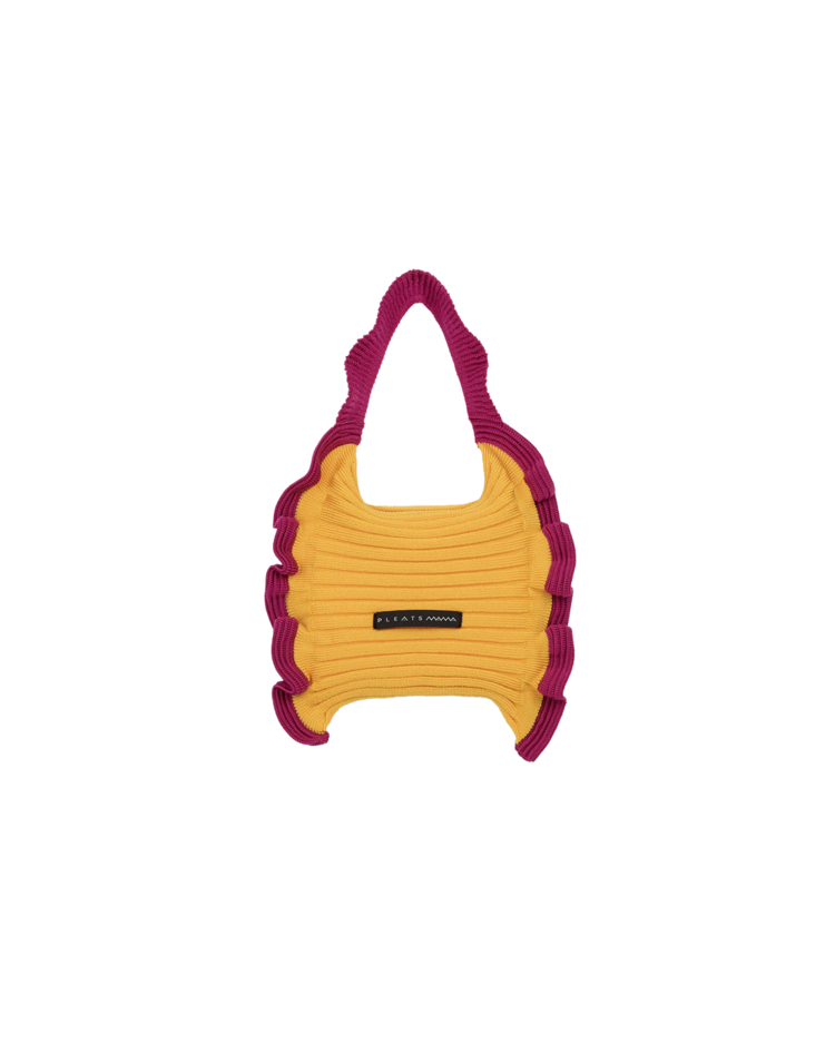 PLEATS MAMA 正規品関税込み RUFFLE MINI TOTE BAG PINK GREEN 974e7a18d9f66.png