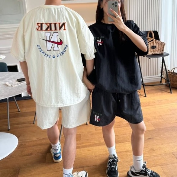NIKE 나이키 스핀 나일론반팔셋업