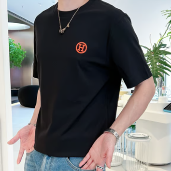 HERMES 에르메스 24ss 카운터 동스타일 라운드넥 반팔티셔츠
