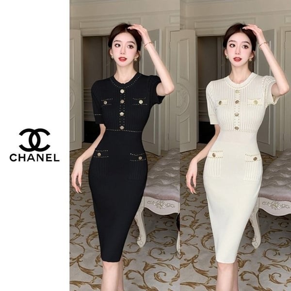 CHANEL 샤넬 마리 스티치 원피스
