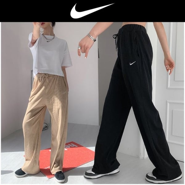 NIKE 나이키 니케 골지스판 와이드팬츠