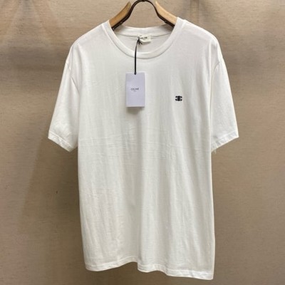 CELINE 셀린느 로고 스몰 자수 라운드넥 반팔 티셔츠