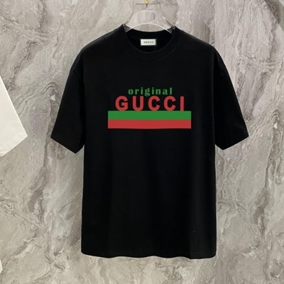GUCCI 구찌 봄 여름 탑 카운터 동기식 반팔 티셔츠