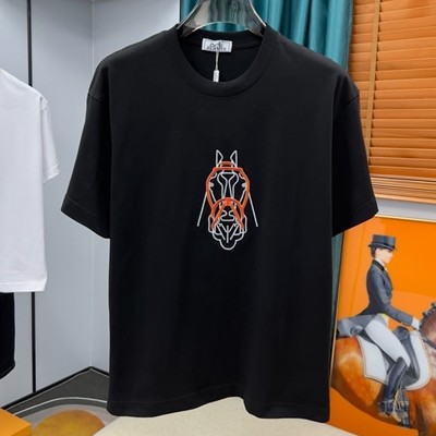 HERMES 에르메스 그래픽 로고 반팔 티셔츠