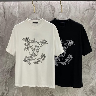 LOUIS VUITTON 루이비통 봄 여름 탑 카운터 동기식 반소매 티셔츠