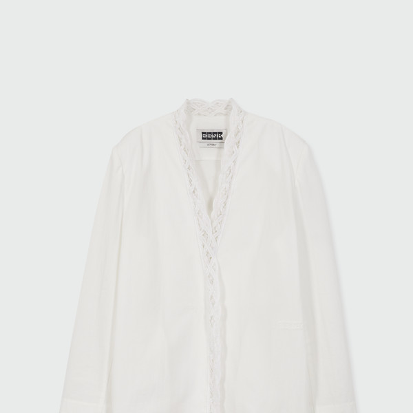 [送料込] YONIKA Lace-trim Top YONIKA Lace-trim Top - Black : EENK SHOP