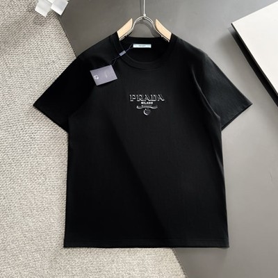 PRADA 프라다  최신 반팔 라운드넥 티셔츠