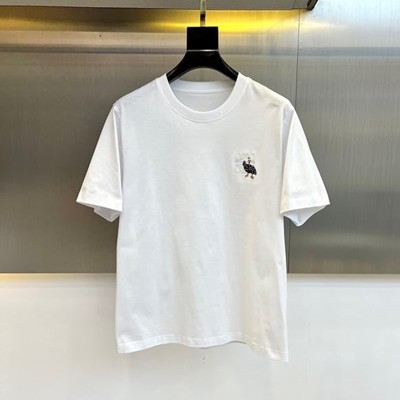 LOEWE 로에베 봄여름 루즈핏 라운드넥 자수 로고 반팔 티셔츠