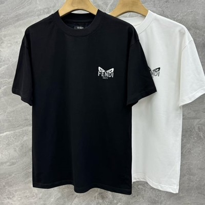FENDI 펜디 리틀 몬스터 아이즈 프린트 러버 라운드넥 티셔츠
