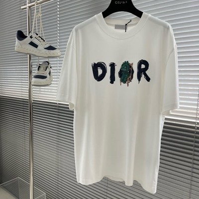 DIOR 디올 리틀 드래곤 만화 패턴 자수 문자