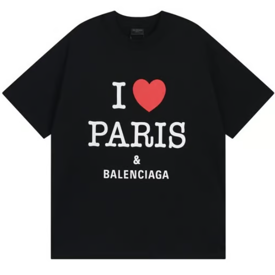 BALENCIAGA 발렌시아가 아이 러브 파리 반팔