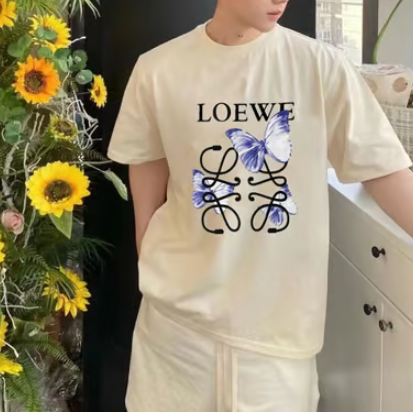 LOEWE 로에베 나비 프린트 반팔 티셔츠