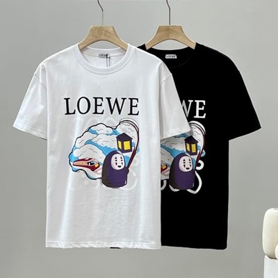 LOEWE 로에베 Qianxun Train 커플 캐주얼 반팔 티셔츠