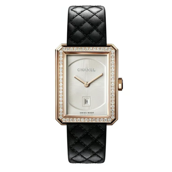 CHANEL 샤넬 보이프렌드 화이트다이얼 골드 다이아