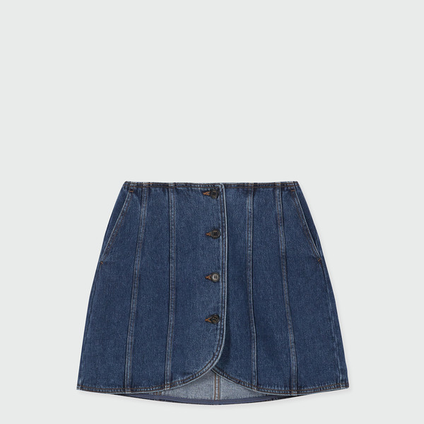 【SURGERY】surgery dekki belt mini skirt 'blue' 써저리 surgery dekki belt mini skirt 'blue' - 위시버킷