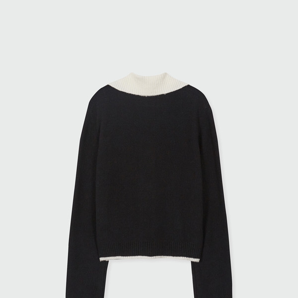 【IONSEOUL】Poblin Pocket Knit Cardigan 4JH405 ZINK Pocket Knit Cardigan - Black : EENK SHOP