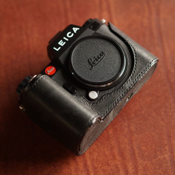 Genuine Leather Half Camera Case Bag For Leica M6 M7 & Vintage Leica 0 I Ii Iii