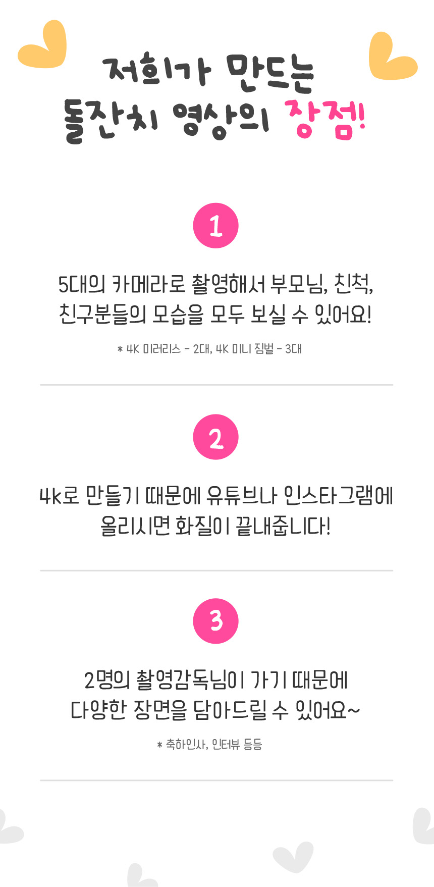 돌잔치 영상 장점