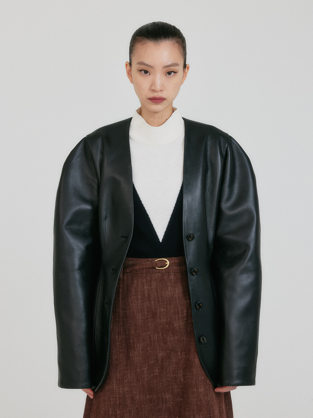 EENK★新商品^Shoulder Hourglass Jacket - Black★ Shoulder Hourglass Jacket - Black : EENK