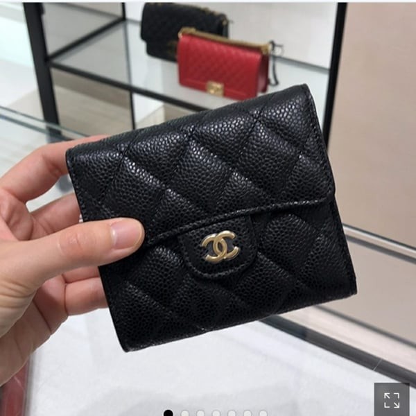 CHANEL 샤넬 마토랏세 캐비어 스킨 반지갑